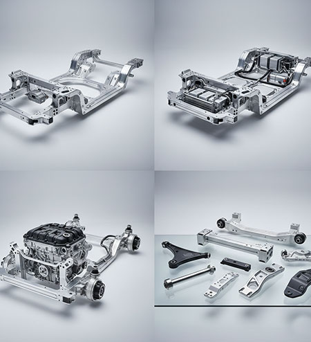 Präzisions-Aluminiumlösungen für Chassis und Batteriegehäuse von Fahrzeugen mit alternativen Antrieben (NEV)