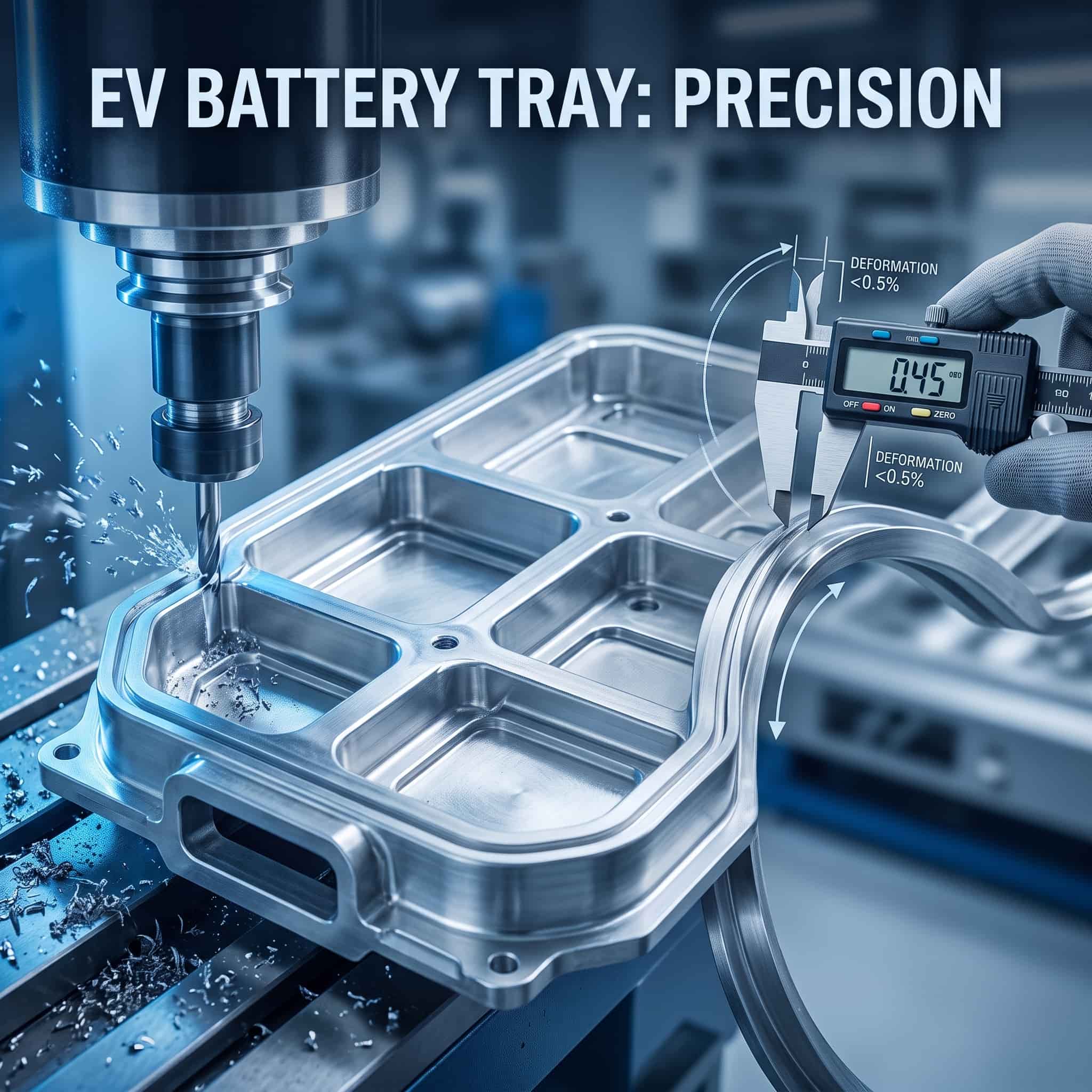 Streckbiegen und CNC-Bearbeitung für EV-Batterieträger: Kontrolle der Querschnittsverformung unter 0,5 %
